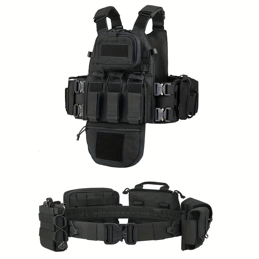 OVC - Tactical Vest and Tactical Belt Combo with accessories