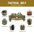 OVC - Tactical Vest and Tactical Belt Combo with accessories